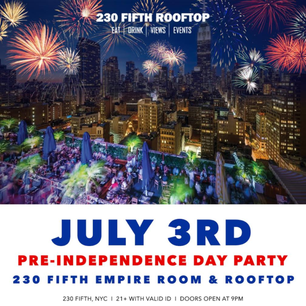 july 3rd party at 230 fifth empire room and rooftop