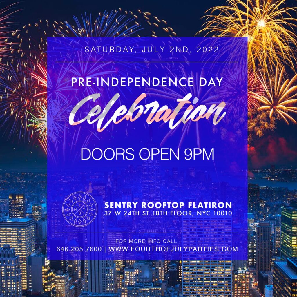 July 2nd Party at The Sentry Rooftop Flatiron Independence Weekend 2022
