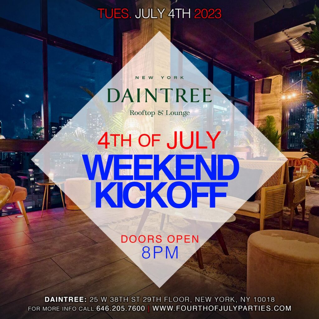 july 4th party at daintree rooftop nyc