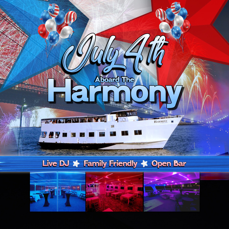 4th of july fireworks cruise aboard harmony yacht