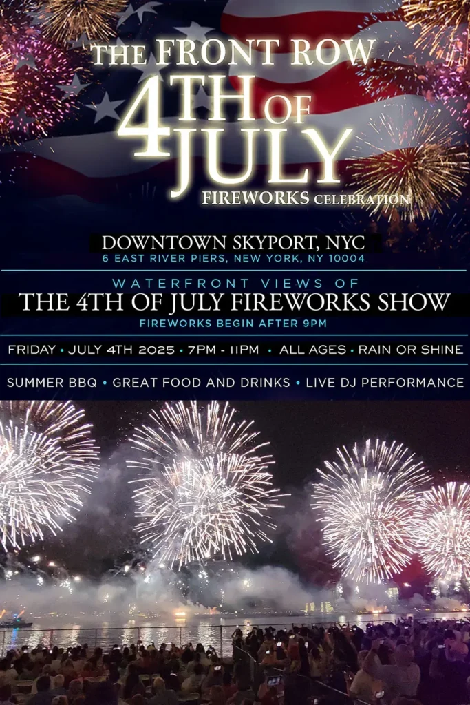 front row 4th of july macy's fireworks view
