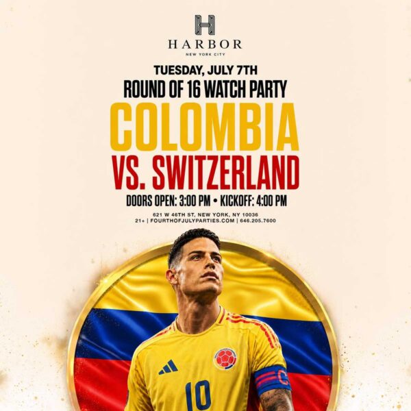 Colombia Switzerland World Cup Watch Party at Harbor NYC